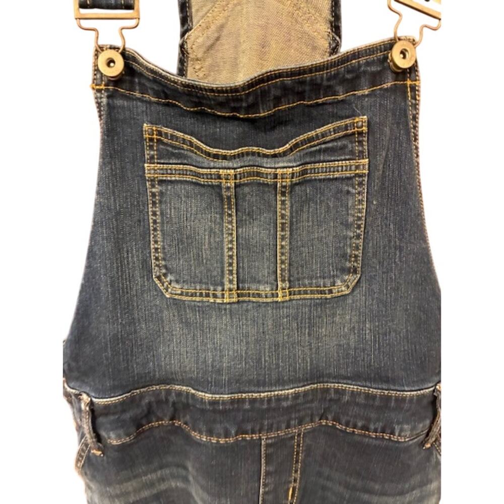 Torrid Women Overall Jeans 18 Blue Denim Crop 25" Inseam Lightly disstressed - Picture 5 of 10